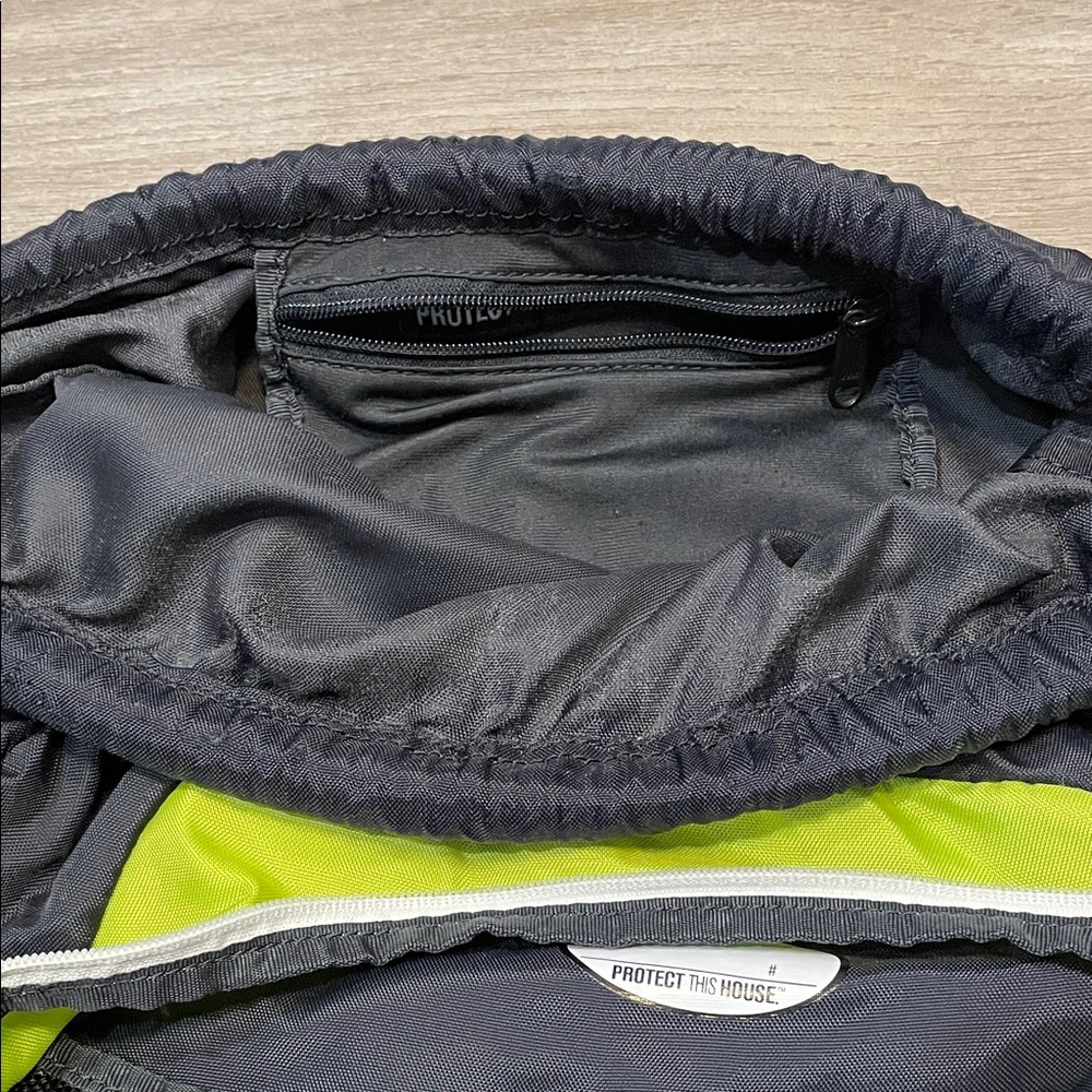 Under Armour Black and Neon Green Backpack - Picture 3 of 5